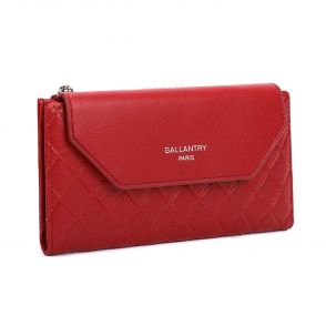 Gallantry  - Portefeuille, Porte-monnaie  - Portefeuille Femme Longue Tri-pli PU Cuir Matelassé